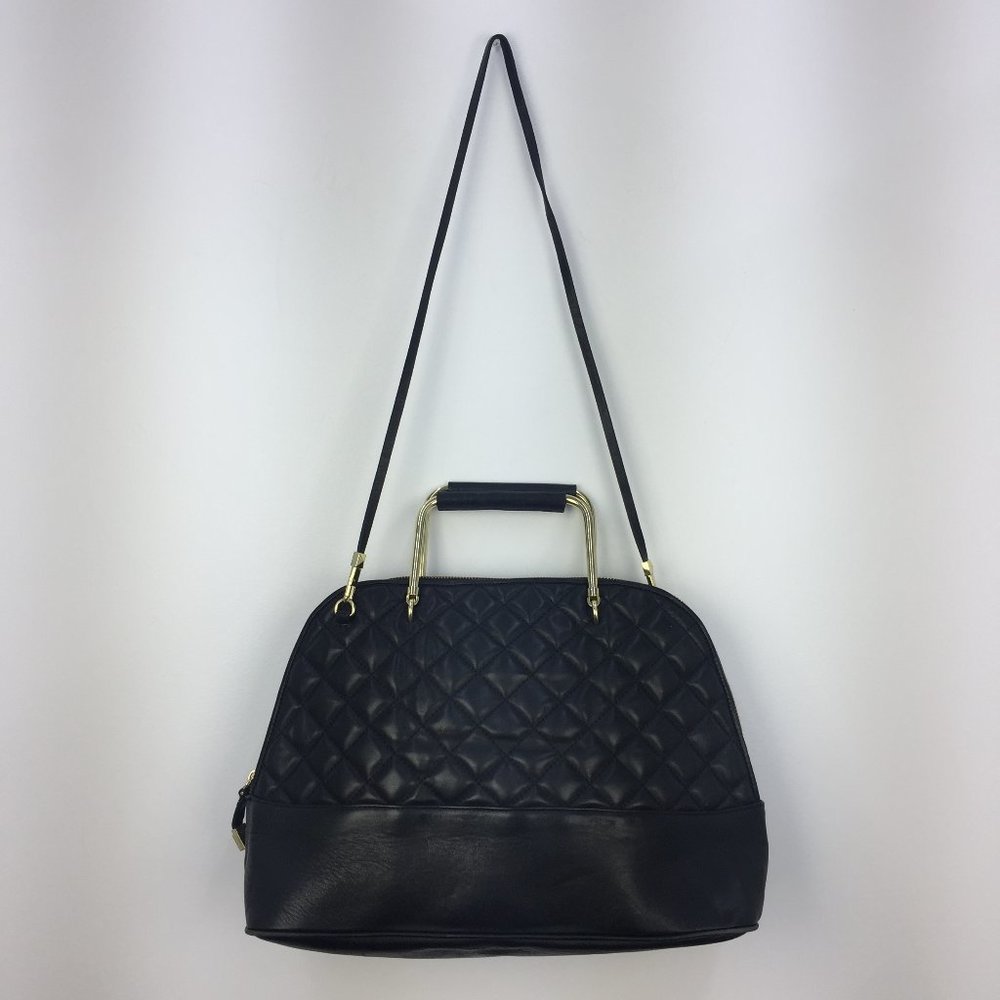 Zara Citybag Black Quilted Leather Traveling Bag